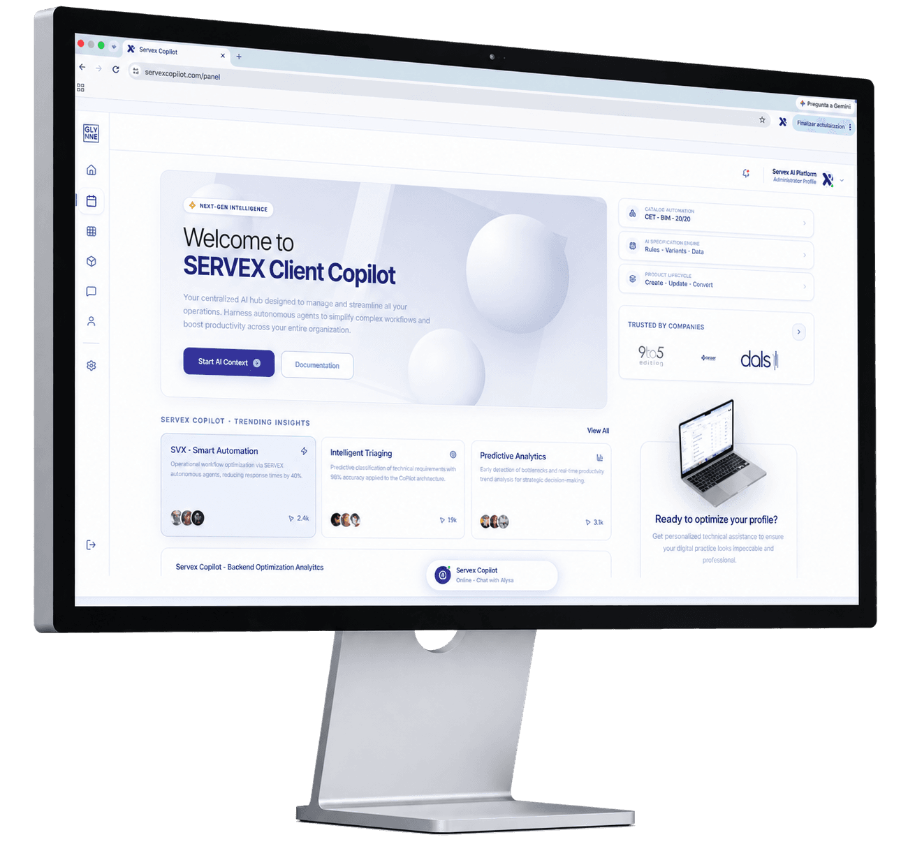 Servex Mockup